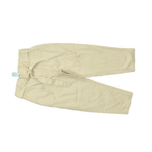 LOFT Petite Size 8 Khaki Paperbag Waist Tapered Ankle Pants Cotton NEW